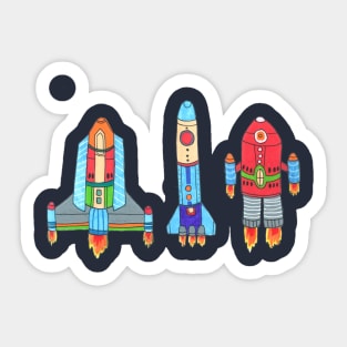 Spaceships Sticker